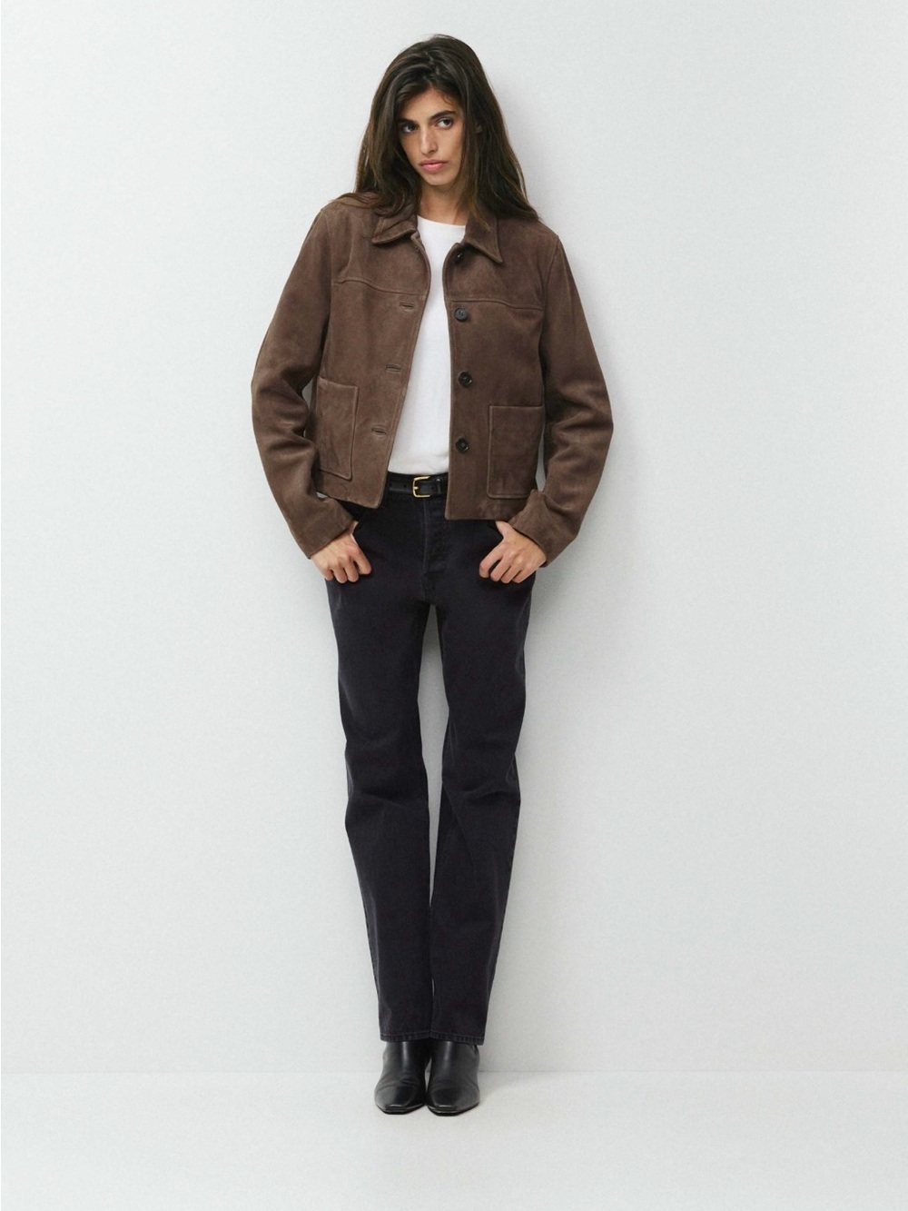 Aritzia Tori Jacket - Suede in Dark Chocolate